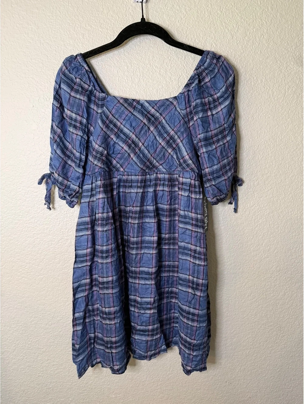 Trixxi Girl Large Blue Plaid Dress